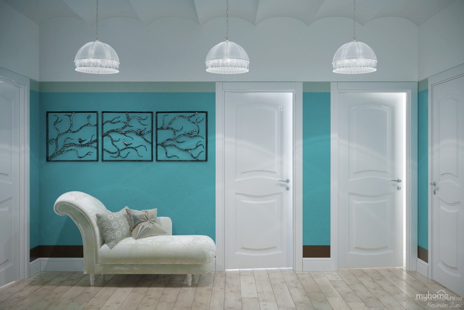 Интерьер коридора ваниль