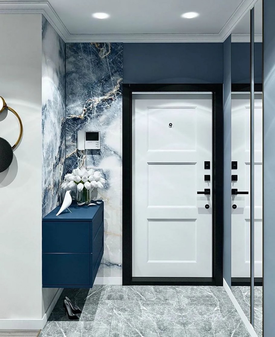 Белые двери и плинтуса в интерьере