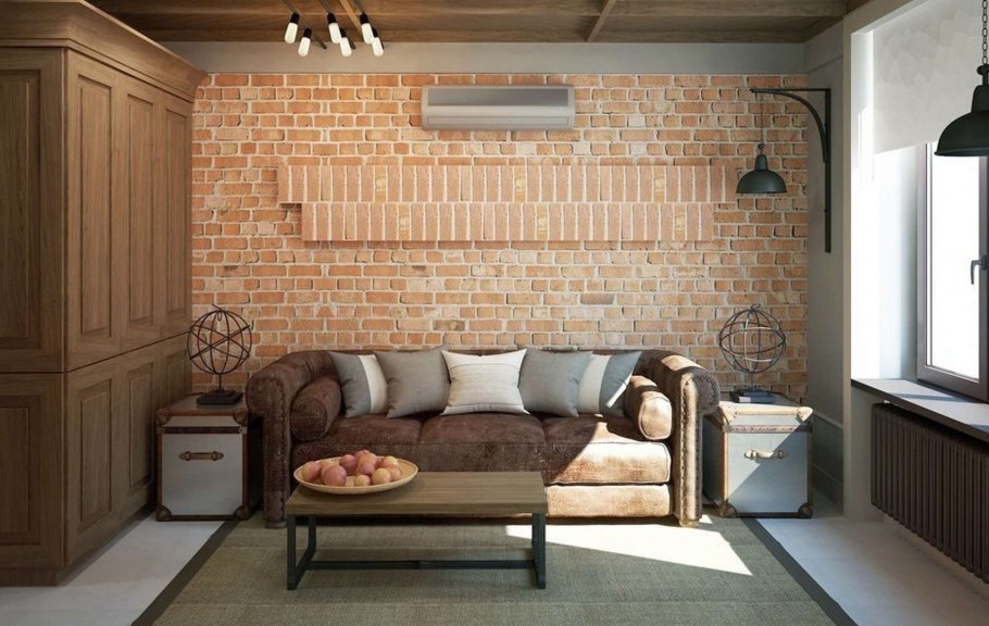 Loft Interior Design кирпич