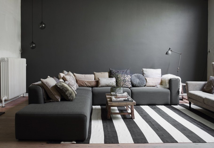 Графитовый цвет в интерьере