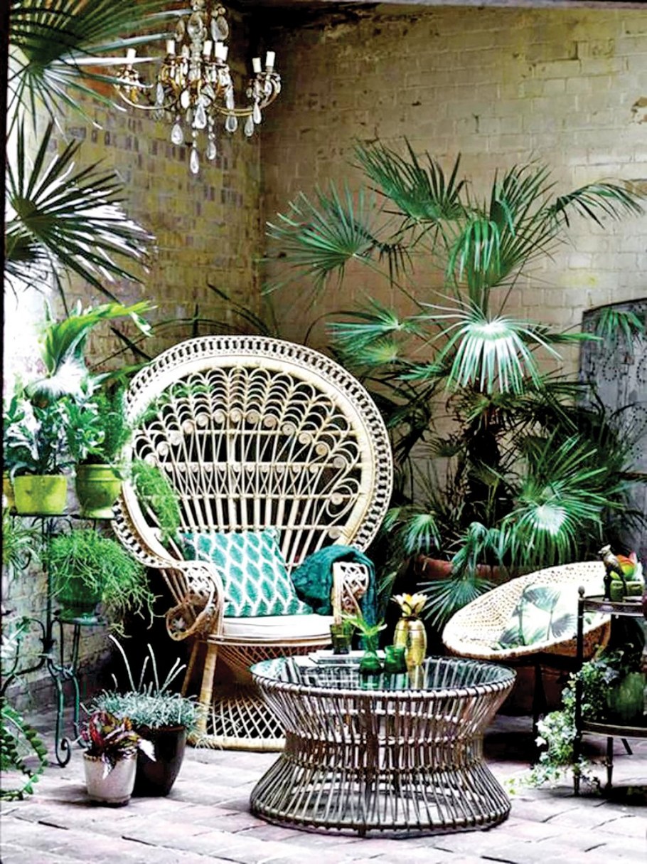 Гостиная в стиле тропики