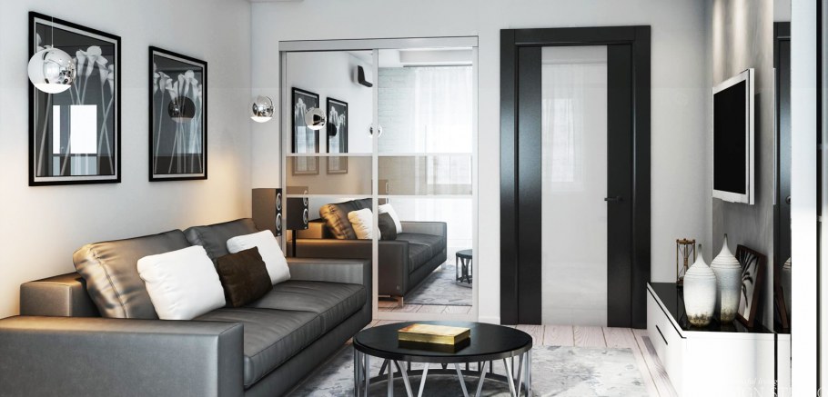 Интерьер 2 комнатной квартиры 50 кв.м фото