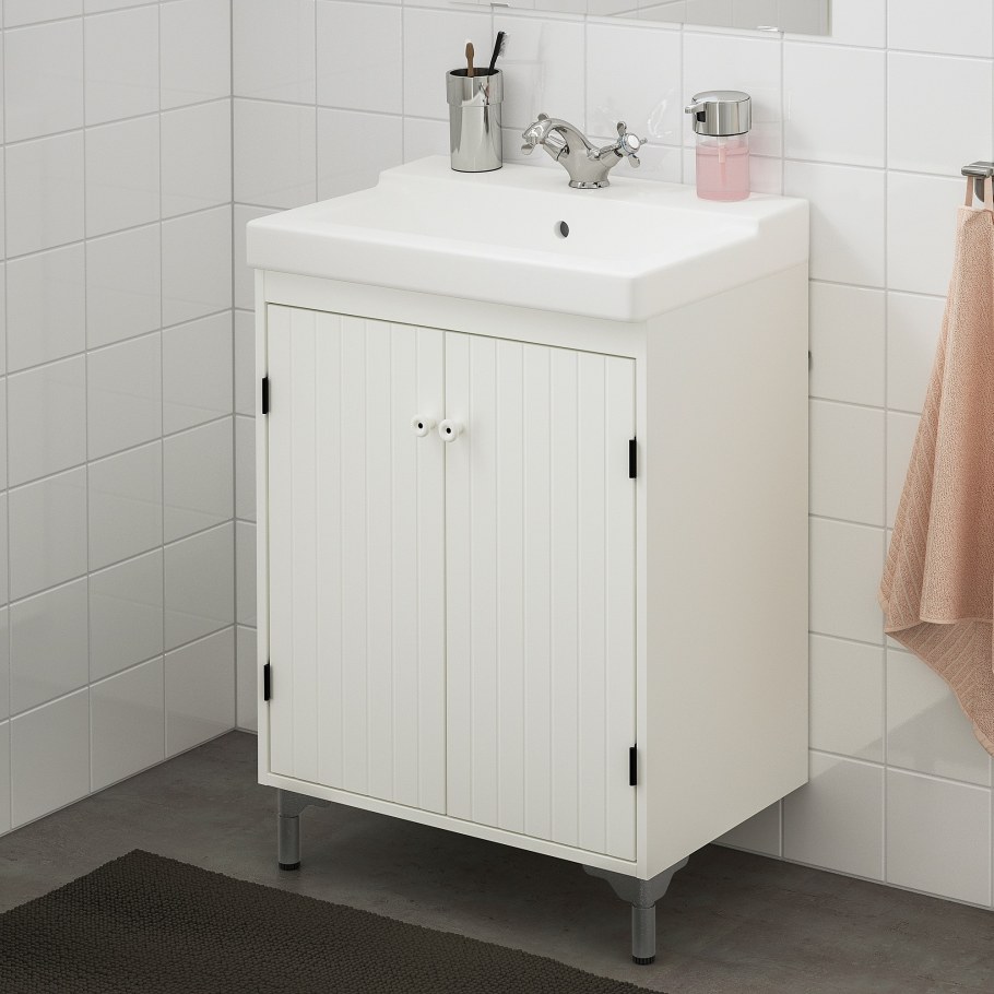 СИЛВЕРОН шкаф под раковину с 2 дврц, белый, 60x25x68 см