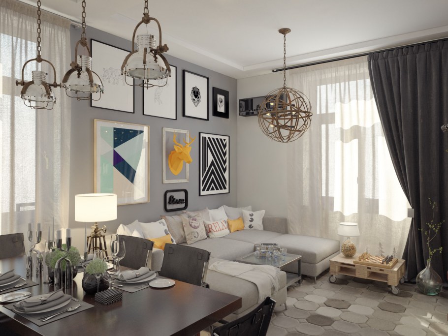 Эклектика в интерьере ресторана