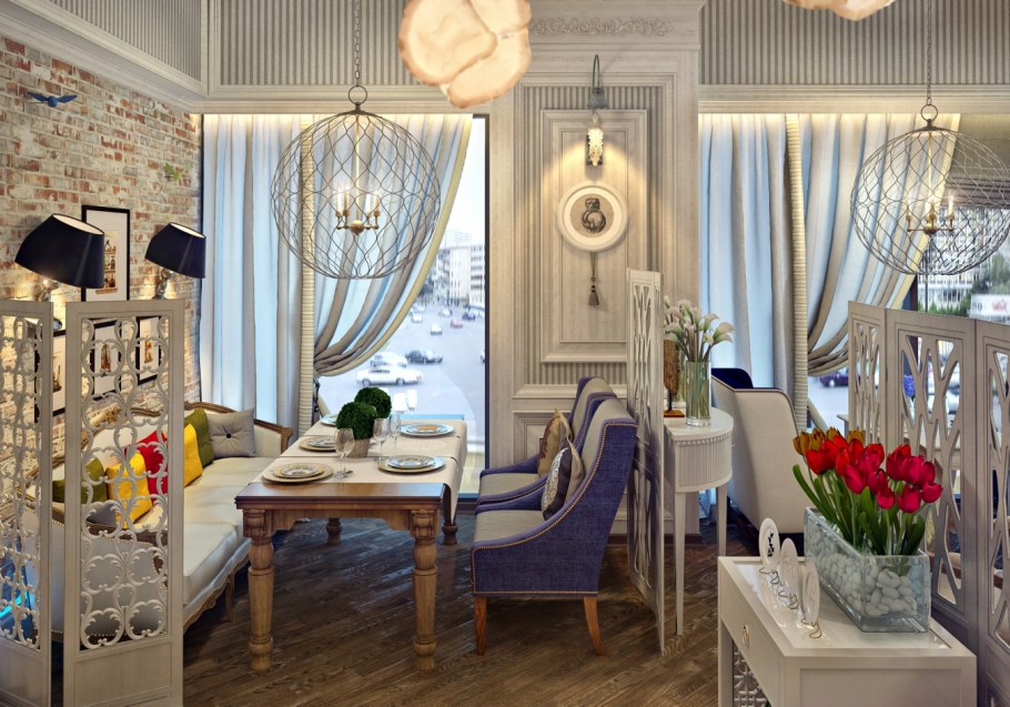 Скандинавский стиль с элементами эклектики