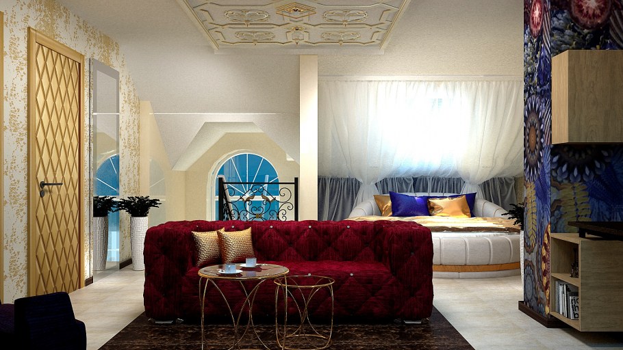 Кабинет в интерьере Эклектика