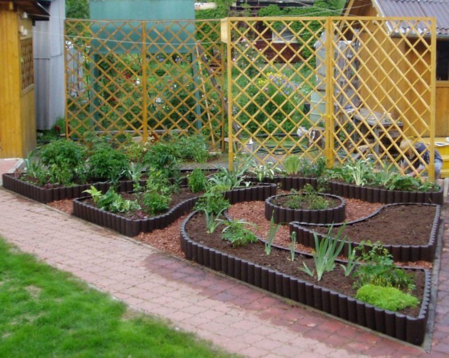 Совмещение грядок и клумб