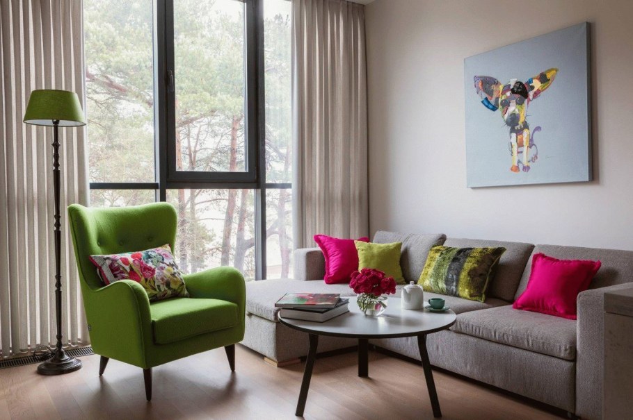 Яркие детали в интерьере