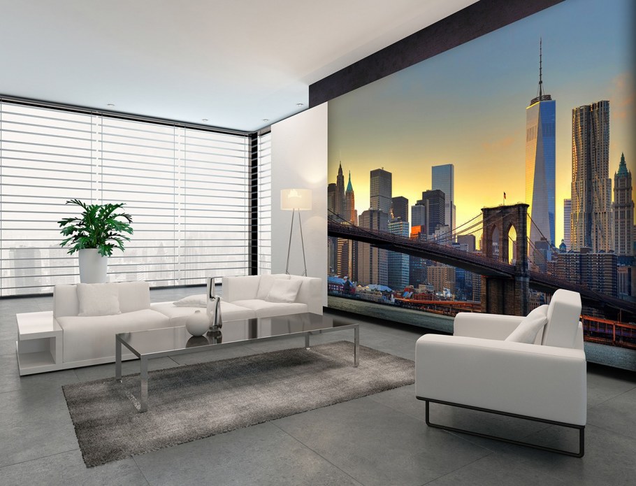 Вид на Эмпайр Стейт Билдинг из окна