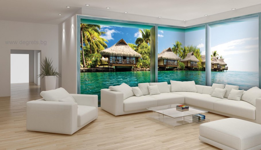 Панорамные фотообои в интерьере