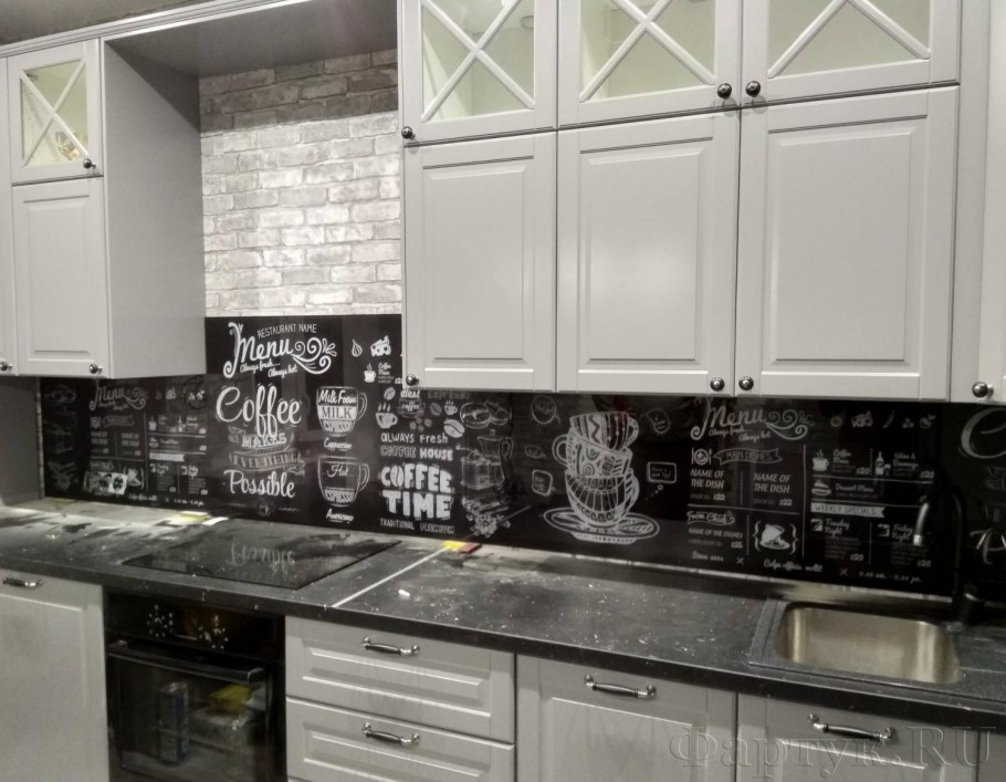 Панель АБС "черный кофе" (фартук) (3,0*0,6м) *