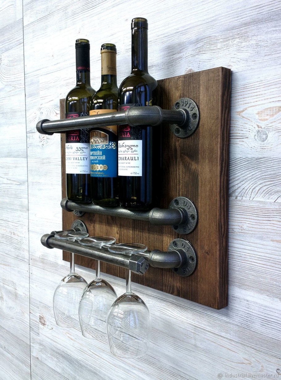 Винный шкаф лофт металл