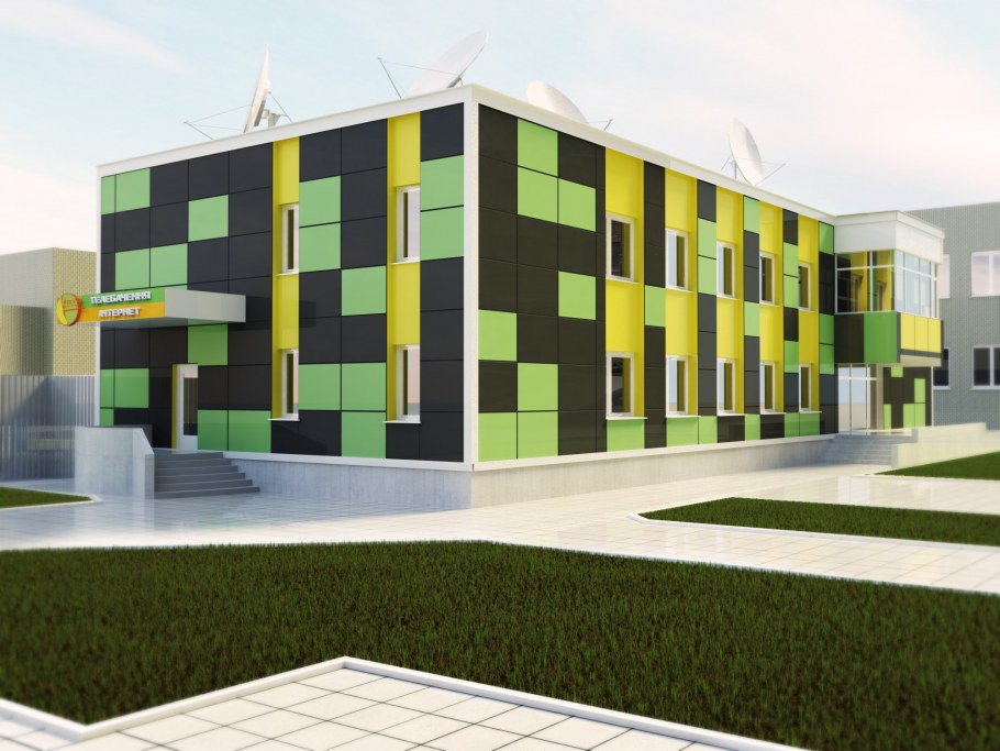 Яркая кухня гостиная