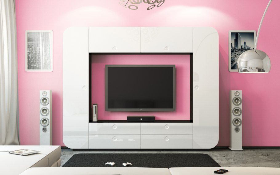 Стенка АЙМЕБ (Модерн) 4 глянцевая МДФ