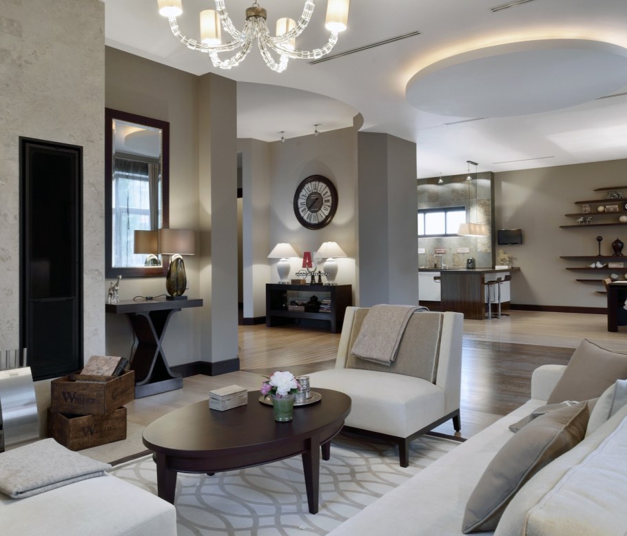 Интерьер просторной гостиной