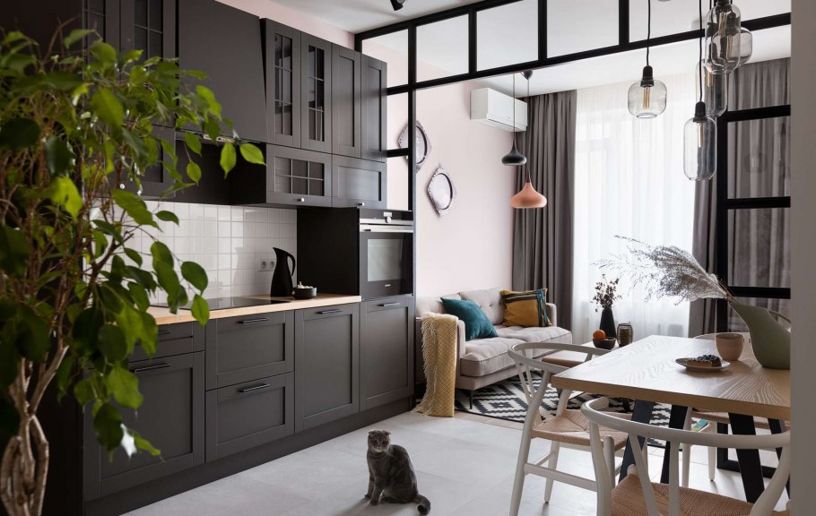 Кухня гостиная икеа