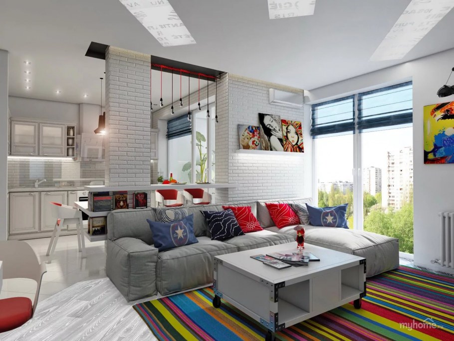 Интерьер в скандинавском стиле гостиная