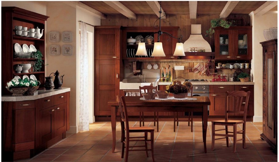 Кухня в стиле Прованс темная