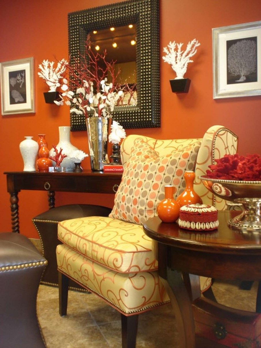 Интерьер в оранжевых тонах