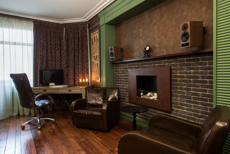 Кабинет в стиле лофт