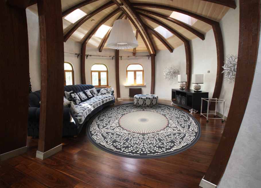 Круглый ковер в интерьере