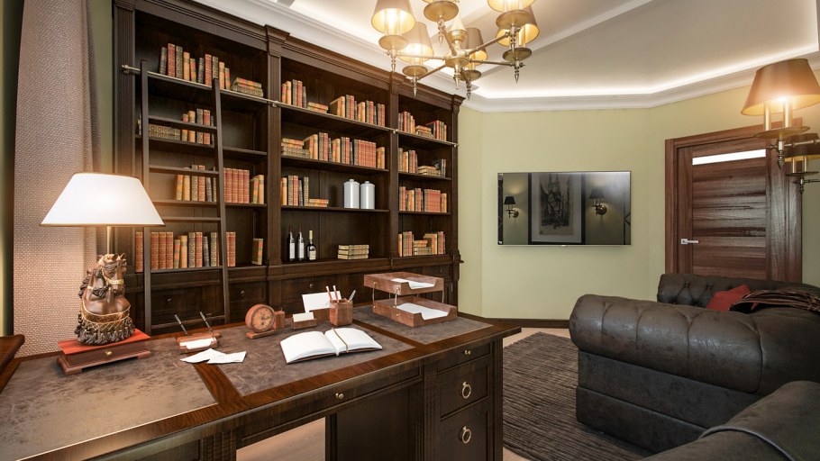 Кабинет в стиле ретро