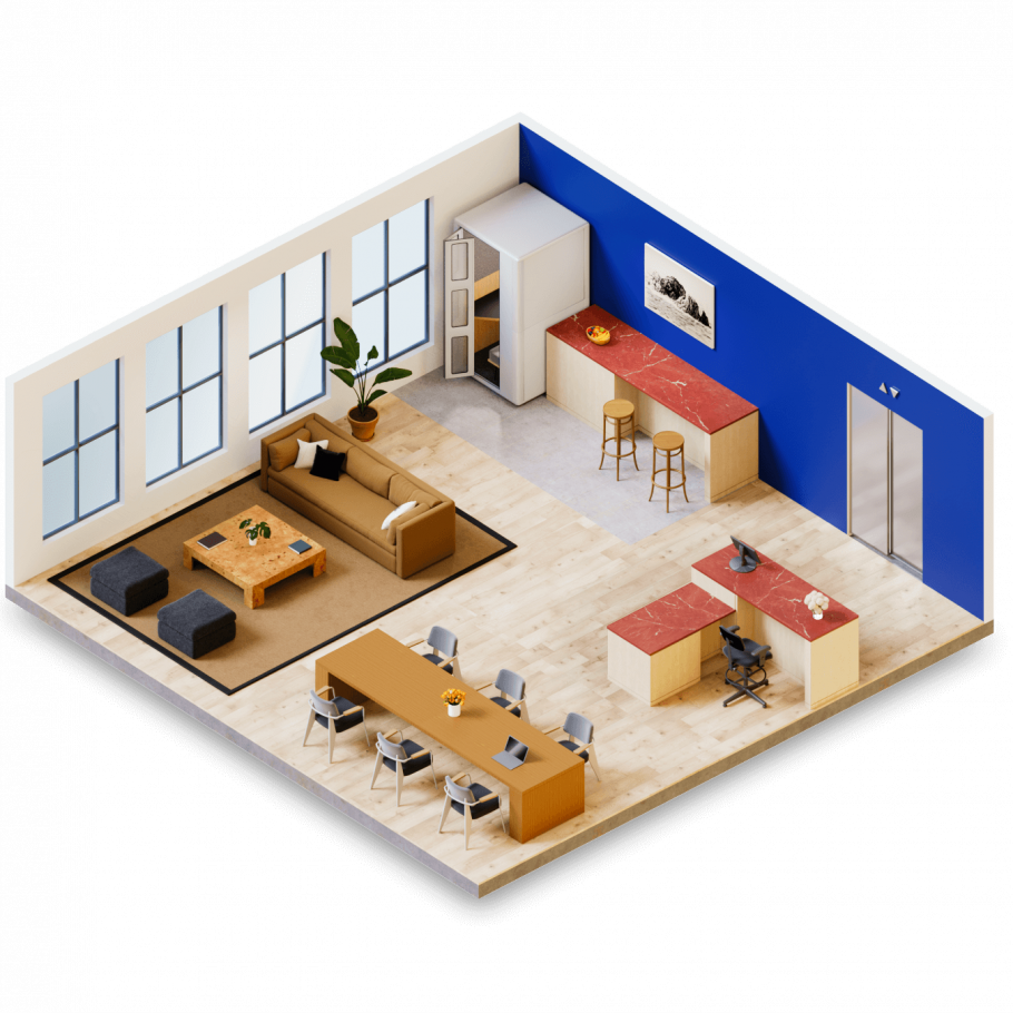 Планировка гибкого офиса