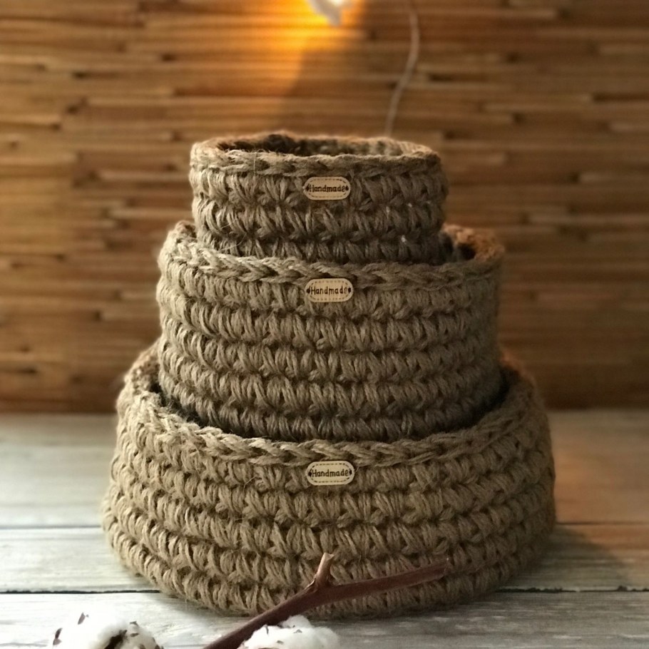 Предметы интерьера из джута