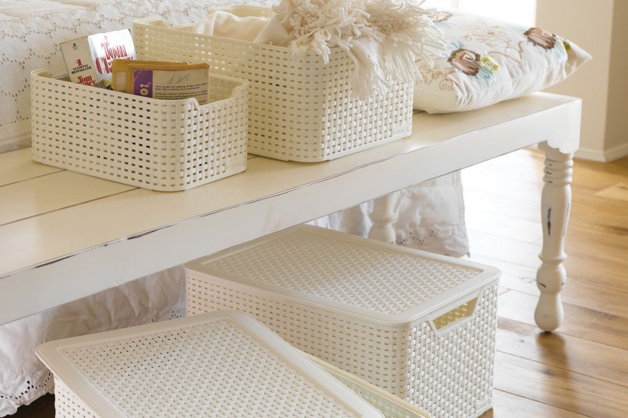 Корзинка ротанг/кружево s(285*195*130), пластик