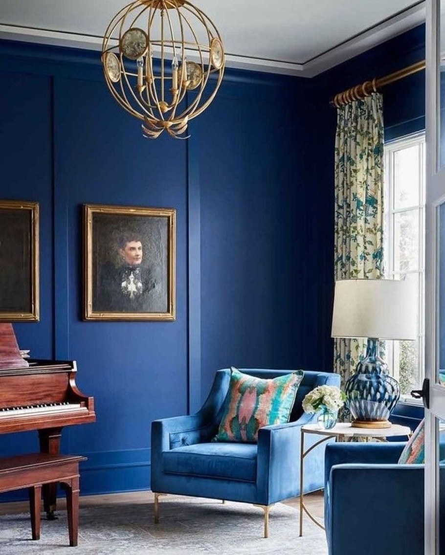 Синий интерьер