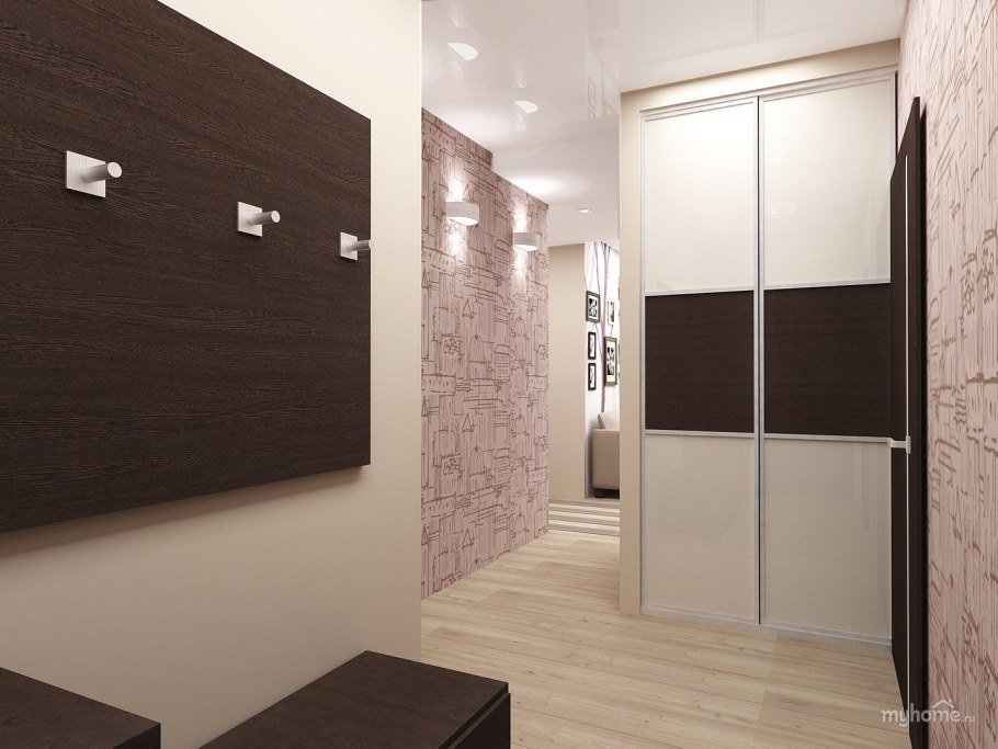 Интерьер квадратной прихожей