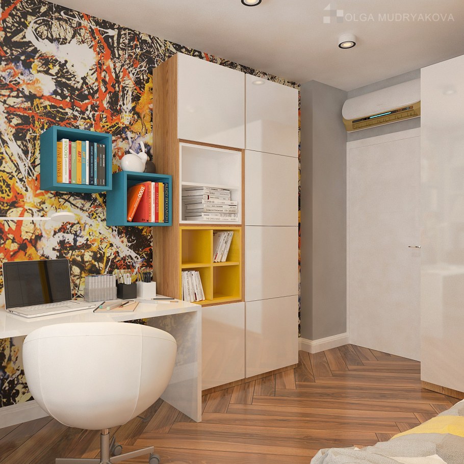 Дизайнерские проекты комнаты для подростка