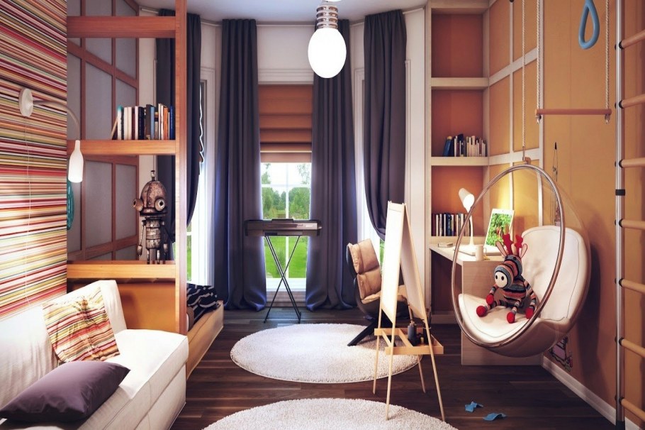 Зонирование детской комнаты подростка