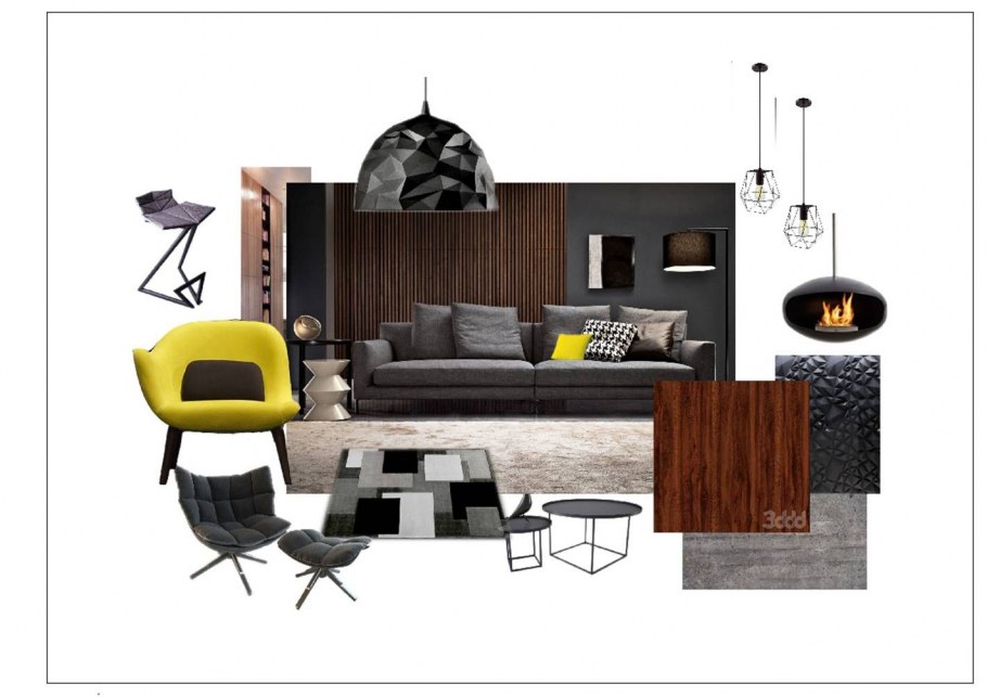 Коллаж интерьера