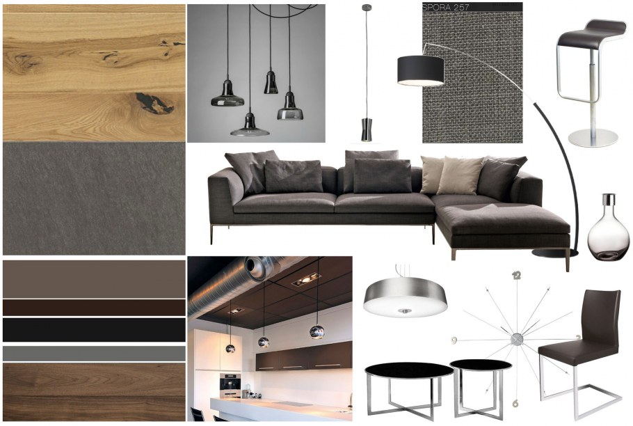 Концепт коллаж интерьера