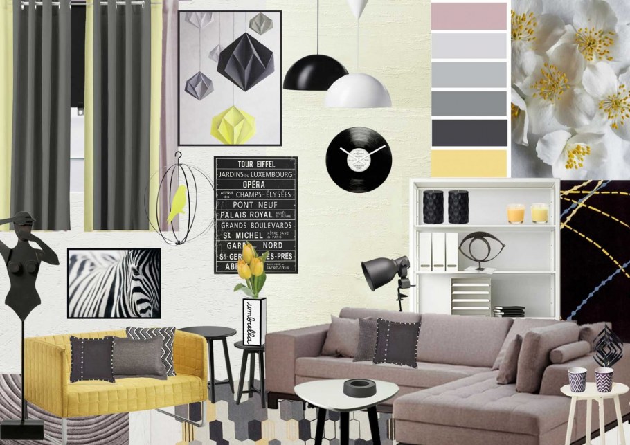 Коллаж интерьера