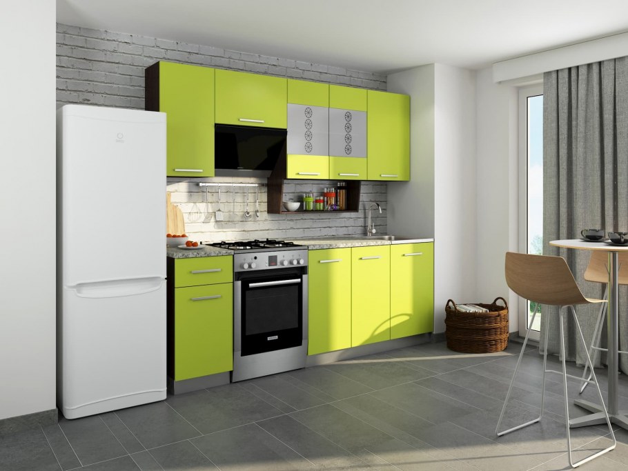 Кухонный гарнитур София 6 венге/лайм