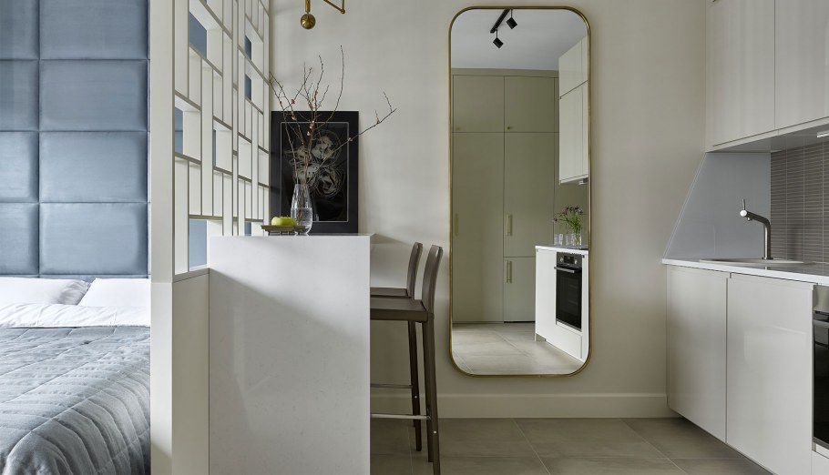 Интерьер студии 28 кв