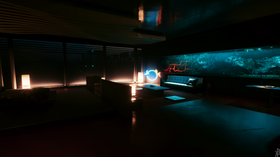 Футуризм интерьер киберпанк