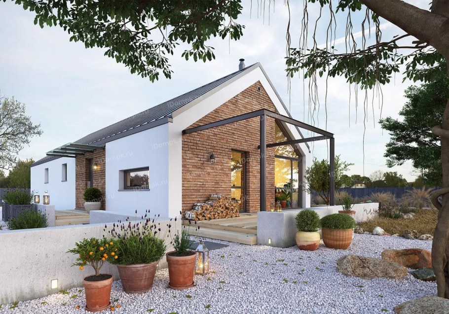 Каменный дом в стиле барнхаус