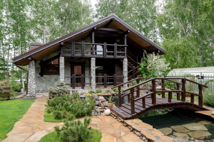 Стиль Шале Альпийский дом фасад загородного дома