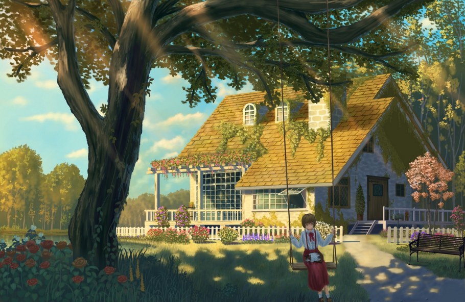 Дом аниме арт