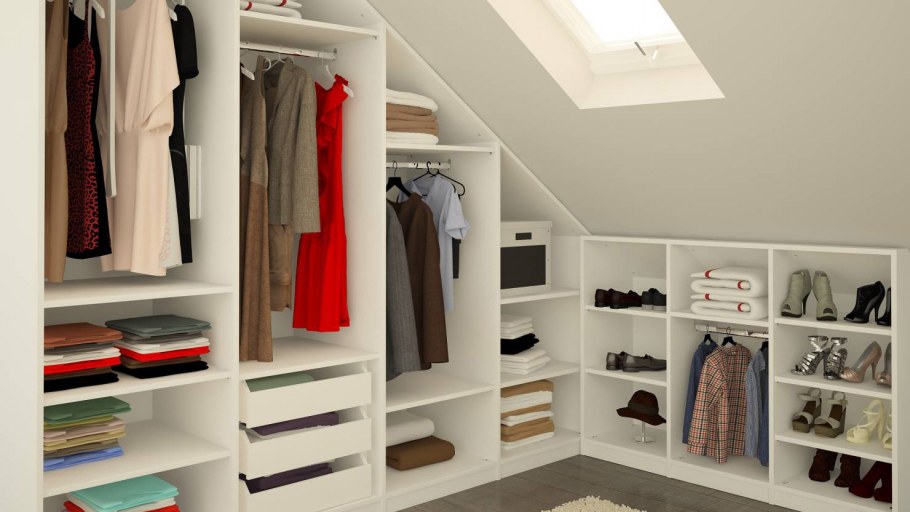 Мансардные гардеробные