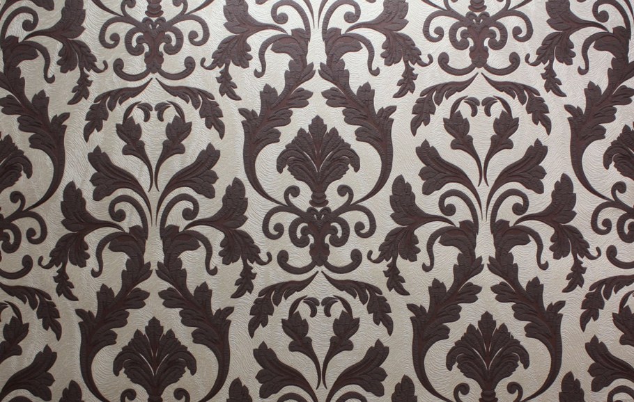 Обои с коричневым рисунком