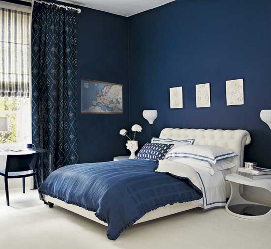 Акцентная стена в спальне