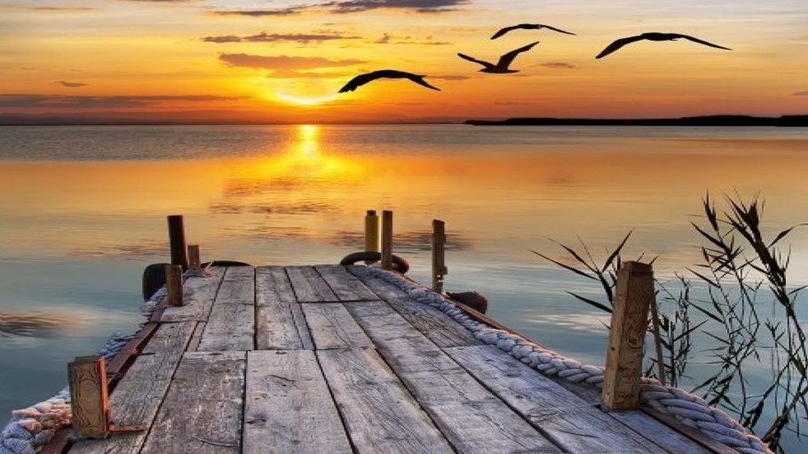 Причал закат