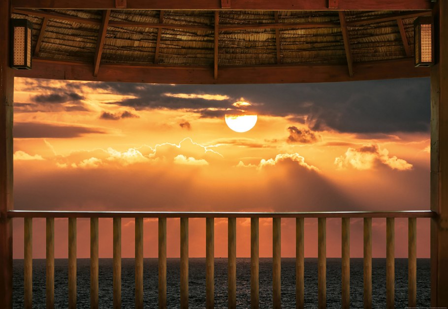 Закат на стене