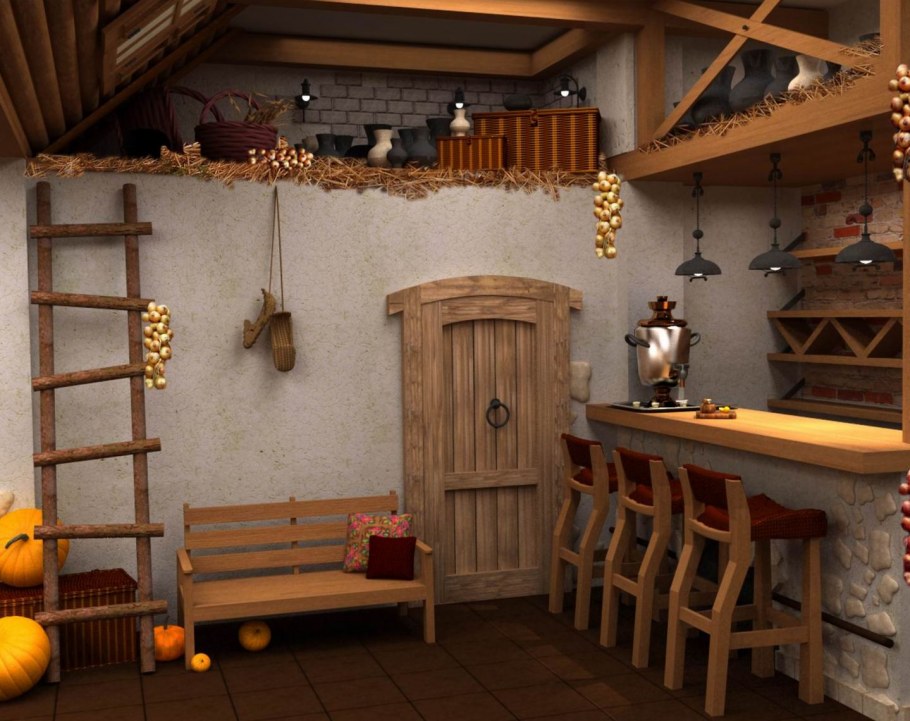 Интерьер в стиле русской избы