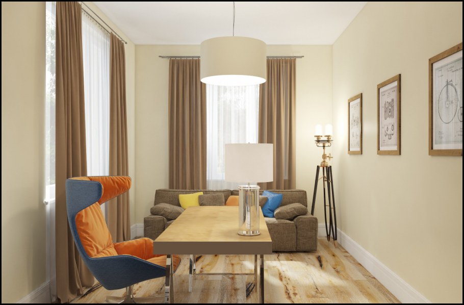 Унылый кабинет бежевые стены