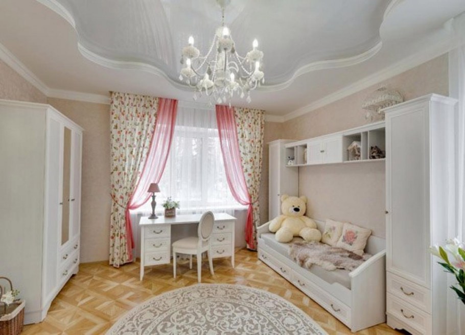 Розовая спальня для девушки